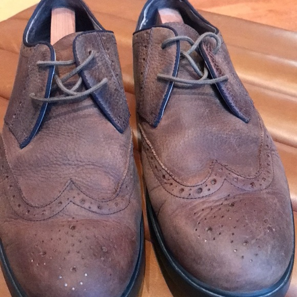 POLO RALPH LAUREN OXFORD LACEUP SHOES IN BEAUTIFUL NATURAL LEATHER MENS SIZE 13 - Picture 2 of 7